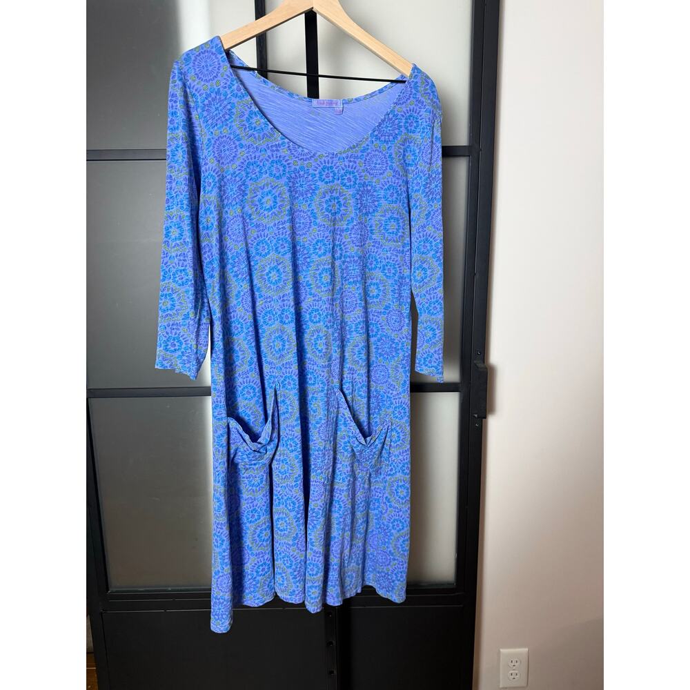 Fresh Produce Dalia Dress 3/4 Sleeve Pockets Size Large